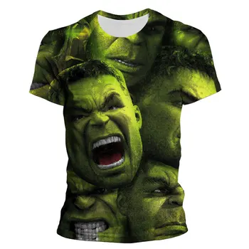 Giysi Erkekler Marvel Süper Kahraman Hulk 3D Baskılı Serin Kadın Büyük Boy kısa Kollu T-shirt Harajuku Çocuk Giysileri Üstleri Tee