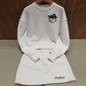 Golf kadın 2022 Yeni Bahar ve Sonbahar Üst Gömlek ve Etek Takım Elbise Moda Çok Yönlü Rahat Seti Açık