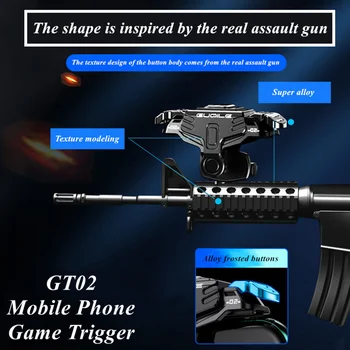 GT02 Cep Telefonu Oyun Aksesuarları Oyun Tetik PUBG Amaç Çekim Düğmesi Denetleyicisi iPhone 13 Android Gamepad Joystick