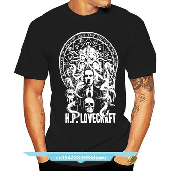 H P Lovecraft Cthulhu Korku Kurgu Yazar Slim Fit T Gömlek Yeni Serin T Shirt Gençlik Tshirt