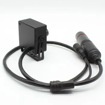 HD 4MP Ağ Ses CCTV POE IP Kamera Mini Kutusu Güvenlik IPC H. 265 ONVIF + 1.7 mm balıkgözü lens