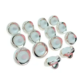 HL 50 ADET / 100 adet 12mm Yeni Kaplama Düğmeler Shank DIY Giyim Dikiş Aksesuarları Gömlek Düğmeleri