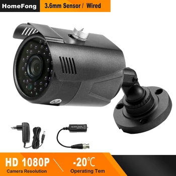 HomeFong Gözetim Kamera HD1080P güvenlik kamerası Video Interkom Kablolu Ev Güvenlik Açık Su Geçirmez Kızılötesi Gece Görüş