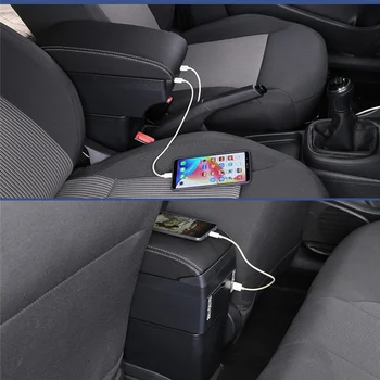Hyundai Getz için Kol Dayama Kutusu Kol Dirsek Dayanağı Evrensel Araba Merkezi Konsol Modifikasyon Aksesuarları Çift Yükseltilmiş USB