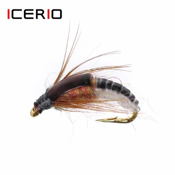 ICERIO 50 ADET Scud Perisi Sinek Alabalık Balıkçılık Sinek Lures #12