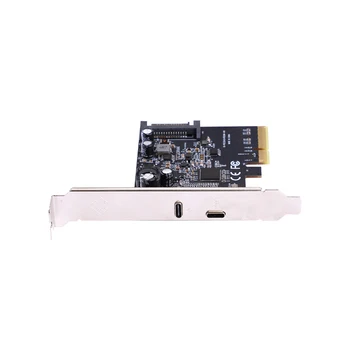IOCREST 20Gbps USB-C 3.2 Gen 2x2 PCI-e Gen 3x4 Tip-c Genişleme Kartı ASMedia ASM3242 Yonga Seti SATA 15 Pin Güç