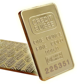 Isviçre Bir Ons İnce 9999 Altın Kredi Çubukları Farklı Seri Numarası Dekorasyon fantezi Paraları Suisse Altın bar ücretsiz gemi