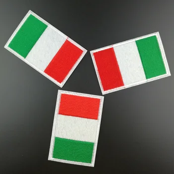 İtalya Ülke Bayrağı İşlemeli Yamalar Demir on Patch İşlemeli Giysi Yama Giyim için Giysi Çıkartmalar Konfeksiyon