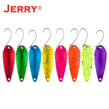 Jerry Koç 3.5 g 5g Metal Alabalık Kaşık Kiti UV Renkler Spinner Yem Glitter Baubles Pike Levrek Tatlısu Mikro Balıkçılık Cazibesi Pesca