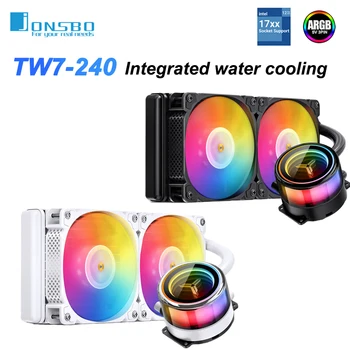 JONSBO TW7 - 240 Siyah/Beyaz CPU Sıvı Su Soğutucu 5V 3pin ARGB 120mm Kasa Fanı Su Soğutma LGA2011 115X1200 1700 AM4