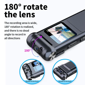 KAPY A18 Dijital Mini vücut kamerası 1080 P HD Kızılötesi Gece Görüş Survalance Kamera ile LED Ekran Bodycam Dahili 128G Bellek