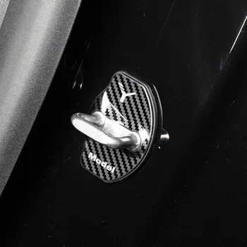 Kapı kilidi paslanmaz çelik koruyucu kapak anti-korozyon modifiye iç aksesuarları araba malzemeleri Tesla Modeli Y 2021 2022