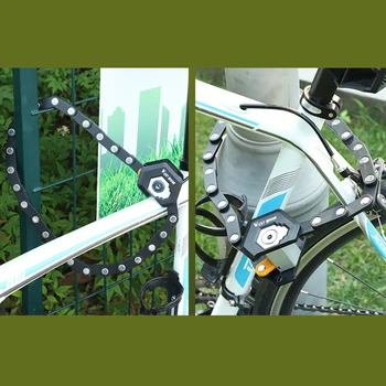 Katlanabilir Bisiklet Kilidi 26 Bölümler Kilit Çerçeve Bant Anahtar Anti-Hırsızlık İçin Uygun Bisiklet Dağ Yol Bisikletleri Zincir Kilidi