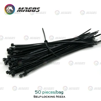 Kendinden kilitlemeli Plastik Naylon kablo bağı 50 adet siyah 3x150mm kablo bağı Sabitleme Halkası endüstriyel kablo bağı kablo bağı Seti