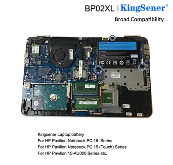 KingSener BP02XL Dizüstü HP için batarya Pavilion PC 15 15-AU 849909-850 849569-421 TPN-Q172 TPN-Q175 HSTNN-LB7H BP02041XL