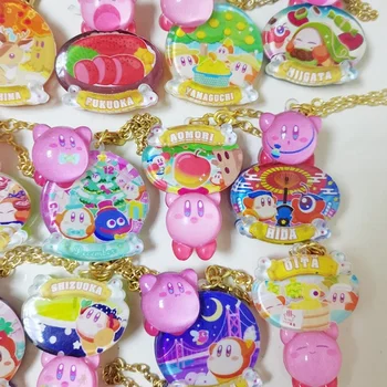 Kirby Oyunu Akrilik Anime Figürleri çanta anahtarlığı Kolye Çocuklar için Uygun Kirby Waddle Dee Doo Karikatür Oyuncaklar Doğum Günü Hediyeleri için