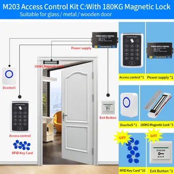 Klasik Tarzı Erişim Kontrol Sistemi Elektronik Kapı Açacağı Kitleri ev kasası Dijital Setleri Elektrikli Manyetik RFID Akıllı Kapı Kilidi Kiti