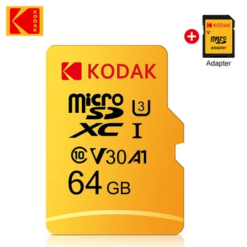 Kodak SD 128 GB 64 GB 32 GB 512 GB 256 GB'LİK Flash Bellek Kartı U1 U3 4K Microsd TF Kart