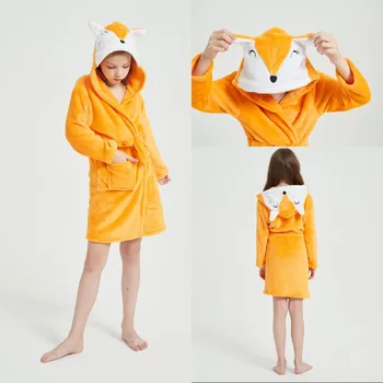 Kış Unicorn Kapşonlu Elbiseler Çocuk Bornoz Çocuklar Yıldız bornoz Gecelik Erkek Kız Pijama Gecelik Çocuk Pijama Bornoz