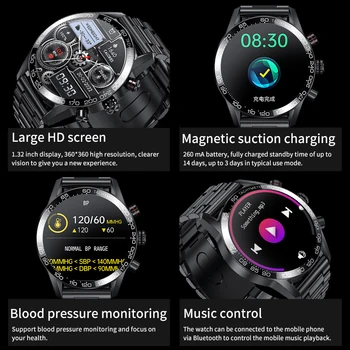 LIGE İş Bluetooth Çağrı akıllı saat Spor Kalp Hızı Bilekliği IP67 Su Geçirmez Müzik Çalar Yeni Tam Dokunmatik Erkekler Smartwatch