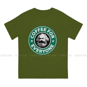 Marx Sosyalist Kahve Rahat TShirt Felsefe Tarzı Streetwear Rahat T Shirt Erkek Kısa Kollu Benzersiz Hediye Fikri
