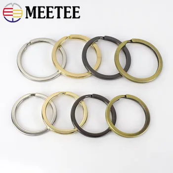 Meetee 20 adet Metal Anahtarlık Bölünmüş O Ring 20/25/29mm Daire Yüzük Tokaları Anahtarlık Çanta Yapımı Takı DIY Parçası Aksesuarları