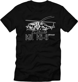 Mil mi-8 Mi17 nakliye helikopteri Rusya MenT-Shirt Kısa Rahat %100 % pamuk gömlekler Erkek T Shirt