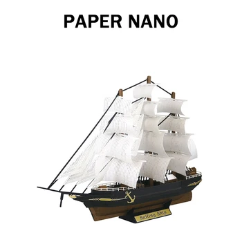 Mini Kağıt Sanat Minyatür 3D Siyah İnci Korsan Gemisi Modeli Kağıt heykel DIY Oyuncak Çocuk Doğum Günü Hediyeleri için