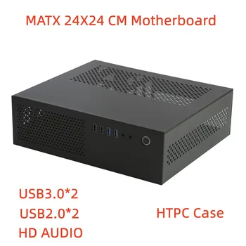 Mini Masaüstü htpc bilgisayar kasası İçin MATX ITX MicroATX Anakart Küçük 1U 7.3 L PC oyun kasası USB3. 0 USB2. 0