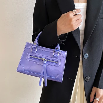 Moda Marka Tasarımcısı Patent Deri Tote Çanta ve Çantalar Kadın omuz çantaları 2022 Bayanlar postacı çantası Yüksek Kaliteli
