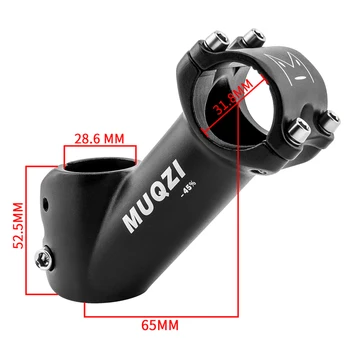 MUQZI MTB Kök 31.8 mm 45 Derece Bisiklet Kök Yükseltici 31.8 mm Yol Katlanır BMX Bisiklet Gidon