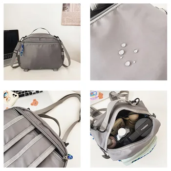 Naylon kadın Sırt Çantası Su Geçirmez Omuz Çantaları Anti Hırsızlık Mini Okul Çantaları Çok Katmanlı Uzay seyahat sırt çantaları Unisex Sırt Çantaları