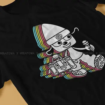 Neon Moda Tişörtleri Parappa Rapçi Müzik Oyun Erkek Harajuku Kumaş Üstleri T Shirt O Boyun