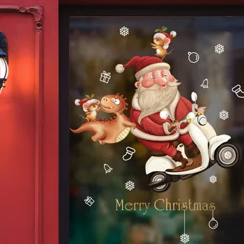 Noel Ağacı Pencere Sticker Merry Christmas Süslemeleri Ev İçin 2022 Noel Süs Xmas Navidad Natal Hediyeler Yeni Yıl 2023