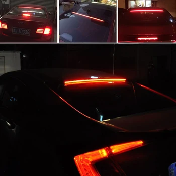 OKEEN Araba Ek Stop ışık şeridi Esnek Bagaj Kapağı LED Şerit Gövde Kuyruk Fren Koşu Dönüş sinyal ışığı Akış Tipi Kırmızı 103cm