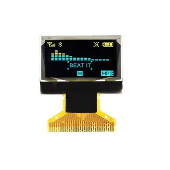 Oksimetre ekran LCD ekran iki renkli 128x64 SSD1315 0.96 inç OLED 30-Pin düşük güç tüketimi desteği arayüzü SPI, I2C