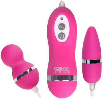 Omysky Sessiz Su Geçirmez Kablolu Çift Titreşimli Yumurta vibratör masaj aleti Seks Oyuncakları Vajinal Anal Kadın Mastürbasyon Orgazm