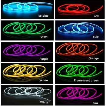 Otomobil Atmosfer Lamba Araba iç mekan aydınlatması LED Şerit Dekorasyon Garland Tel halat boru Hattı esnek Neon ışık USB sürücüsü