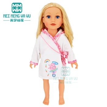 Oyuncak bebek giysileri 43cm-45cm amerikan oyuncak bebek aksesuarları pijama bornoz kız elbise