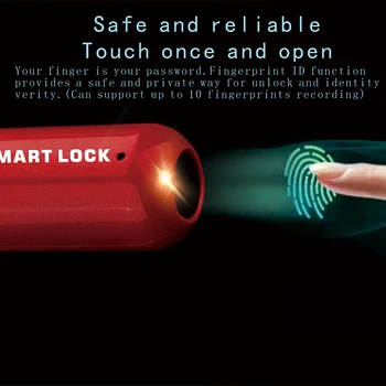 Parmak izi Asma Kilit USB Kabine Yurt Anti Hırsızlık Anti-hırsızlık Kilidi Çok Fonksiyonlu Küçük Anahtarsız Kilit
