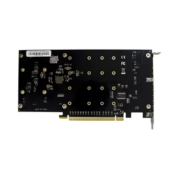 PCIe 3. 0X16 PLX8747 4 Port M. 2 NVMe SSD Adaptörü Genişletme Kartı Dört Mkey Nvme Pcı-E Dönüştürücü PC için 32G / bps win10 linux