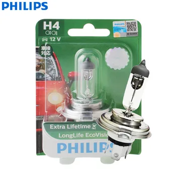 Philips uzun ömürlü eko görüş H4 9003 12 V 60/55 W P43t 12342LLECOB1 araba halojen başkanı ışık lambası oto ampul yüksek düşük ışın (tek)