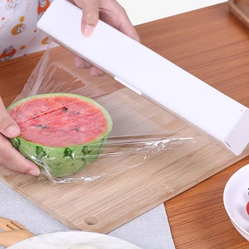 Plastik Sarma Dağıtıcı mutfak gereçleri Sarılmak Gıda Kesici Dağıtıcı Film Kesici Depolama Tutucu mutfak gereçleri