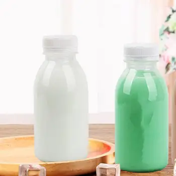 Plastik süt şişesi Şeffaf Plastik Süt Depolama Şişeleri İçecek İçme Şişeleri Şeffaf Süt Suyu meyve suyu şişesi Açık