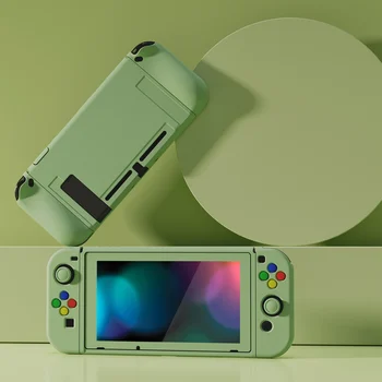 PlayVital ZealProtect Koruyucu Yumuşak Kılıf Kapak Nintendo Anahtarı için Başparmak Sapları ve Yön Düğmesi Kapaklar-Matcha Green