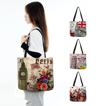 Retro İngiliz Fransa alışveriş çantası Rahat Kadın Tote omuz çantaları Kadın Çanta Kadınlar için 2022
