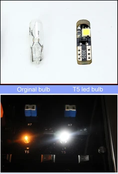SCOE 10 adet yeni T5 3SMD Pano LED 12 V/24 V 12516 13516 W1. 2W göstergesi enstrüman ışık oto araba LED ampuller 2835 SMD süper parlak