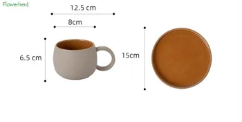 Seramik Kupa Kahve Kupa Tabağı Latte Kahve Fincanı Coffeeware Yaratıcı Porselen Kupa Kaba Çömlek Ofis çay Bardağı Kahve Fincanı