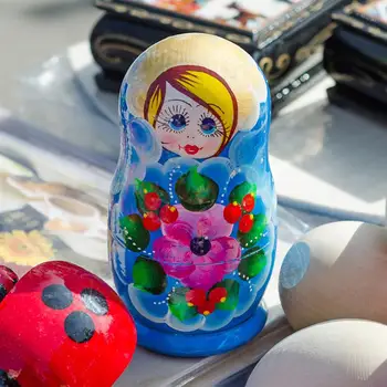 Setleri Boş Ahşap Embriyolar Rus Yerleştirme Bebekler Oyuncaklar Boyasız Matryoshka Bebek DIY Boya Beceri Eğitimi Oyuncaklar Çocuk Hediyeler İçin