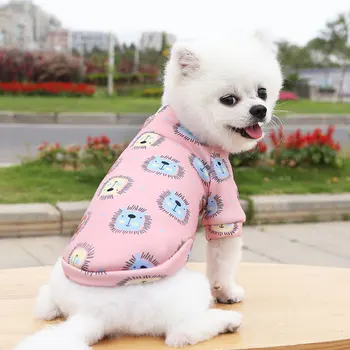Sevimli Baskı Küçük Köpek Hoodie Ceket Kış Sıcak Evcil Hayvan Giysileri Chihuahua Shih Tzu Kazak Yavru Kedi Kazak Köpekler Evcil Giyim